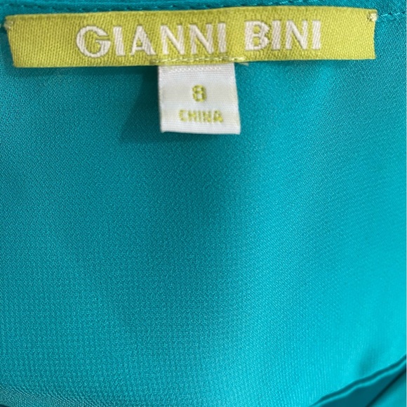 Gianni Bini Teal Blue Sheath Dress Maxi Dress size 8 Demur - Picture 9 of 11